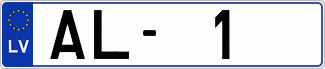 Auto numura zīme AL1