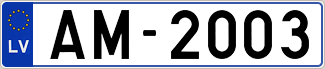 Auto numura zīme AM2003