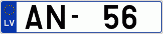 Auto numura zīme AN56