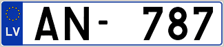 Auto numura zīme AN787