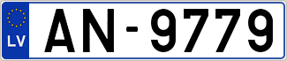 Auto numura zīme AN9779