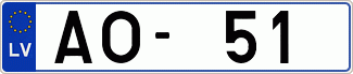 Auto numura zīme AO51