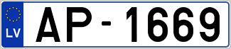 Auto numura zīme AP1669