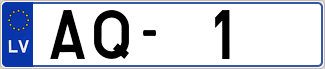 Auto numura zīme AQ1