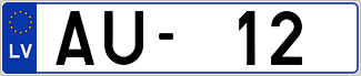 Auto numura zīme AU12