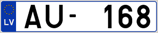 Auto numura zīme AU168