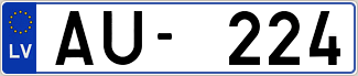 Auto numura zīme AU224