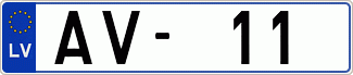Auto numura zīme AV11