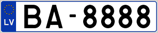 Auto numura zīme BA8888
