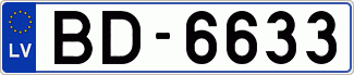 Auto numura zīme BD6633