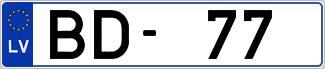 Auto numura zīme BD77