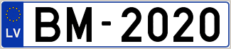 Auto numura zīme BM2020
