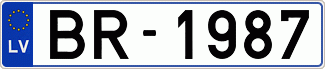 Auto numura zīme BR1987