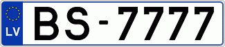 Auto numura zīme BS7777