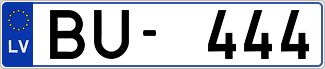 Auto numura zīme BU444