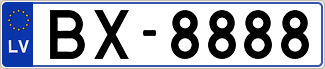 Auto numura zīme BX8888