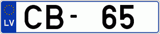 Auto numura zīme CB65