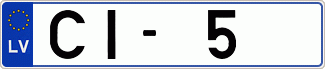 Auto numura zīme CI5