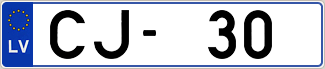 Auto numura zīme CJ30