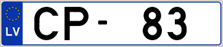 Auto numura zīme CP83