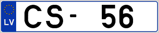 Auto numura zīme CS56