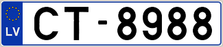 Auto numura zīme CT8988