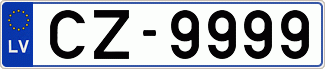 Auto numura zīme CZ9999