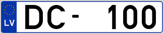 Auto numura zīme DC100