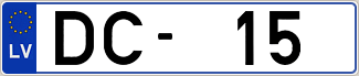 Auto numura zīme DC15