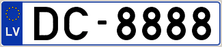 Auto numura zīme DC8888