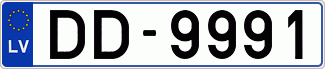 Auto numura zīme DD9991