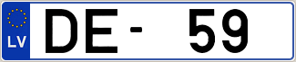 Auto numura zīme DE59