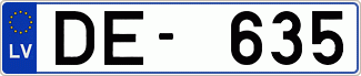 Auto numura zīme DE635