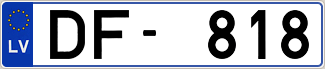 Auto numura zīme DF818