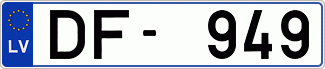 Auto numura zīme DF949