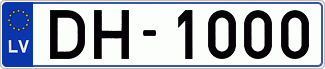 Auto numura zīme DH1000
