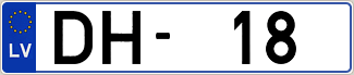 Auto numura zīme DH18