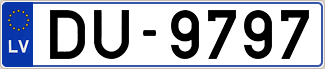 Auto numura zīme DU9797
