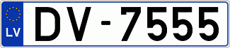 Auto numura zīme DV7555