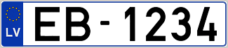 Auto numura zīme EB1234