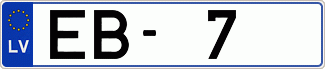 Auto numura zīme EB7
