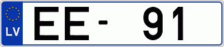 Auto numura zīme EE91
