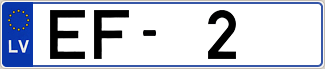 Auto numura zīme EF2
