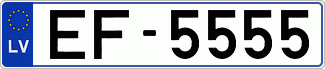 Auto numura zīme EF5555