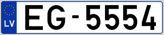 Auto numura zīme EG5554