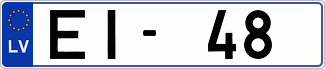 Auto numura zīme EI48