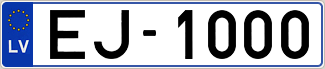 Auto numura zīme EJ1000