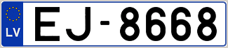 Auto numura zīme EJ8668