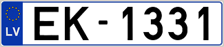 Auto numura zīme EK1331