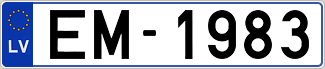 Auto numura zīme EM1983